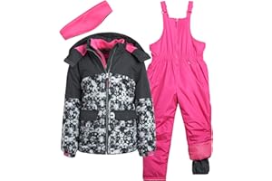 Pink Platinum Girls' Snowsuit - 2 Piece Cozy Fleece Lined Weather-Resistant Insulated Girls Ski Jacket & Snow Bib (2T-16)