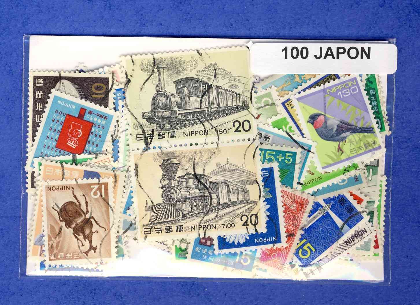 Japan 100 Various Stamps (Stamps for Collectors)