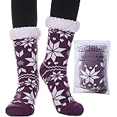 Dosoni Womens Slipper Fuzzy Socks Non Slip Winter Warm Soft Fluffy Cozy Fleece Lining Home Socks