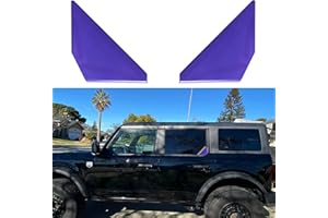 RERPRO Rear Window Triangle Cover Trim Compatible with 2021 2022 2023 2024 2025 Ford Bronco 4 Door Accessories Exterior Decoration Trims Kit Protection Decor Covers, 1 Pair Purple