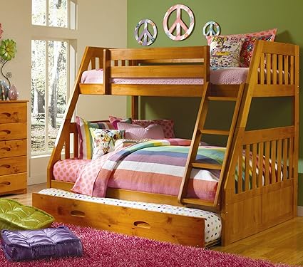 Amazon.com: American Furniture Clics 80-TFHT bunk Bed, Honey ...