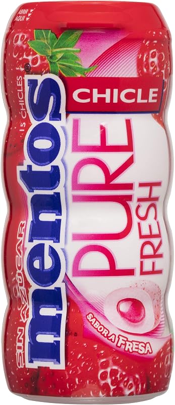 Pocket Chicle Fresa, Sin Azúcar - 10 unidades de 30 gr. (Total 300 gr.)