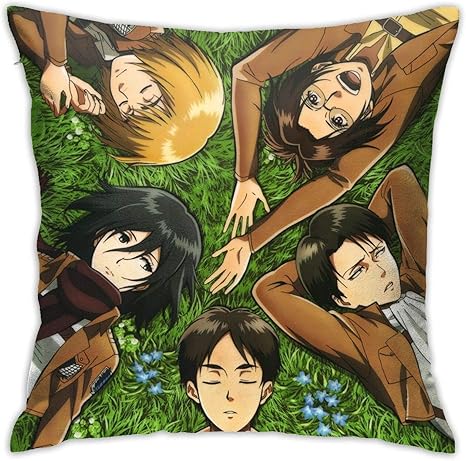 Amazon Co Jp Qrwlkj 進撃の巨人 クッションカバー インテリア アニメ グズ おしゃれ ソファー 部屋 車 ソファー用装飾 抱き枕カバー デコ お宅 ホーム キッチン