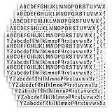 2080 Pcs Letters Stickers 0.5 Inch Black Alphabet