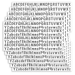 2080 Pcs Letters Stickers 0.5 Inch Black Alphabet