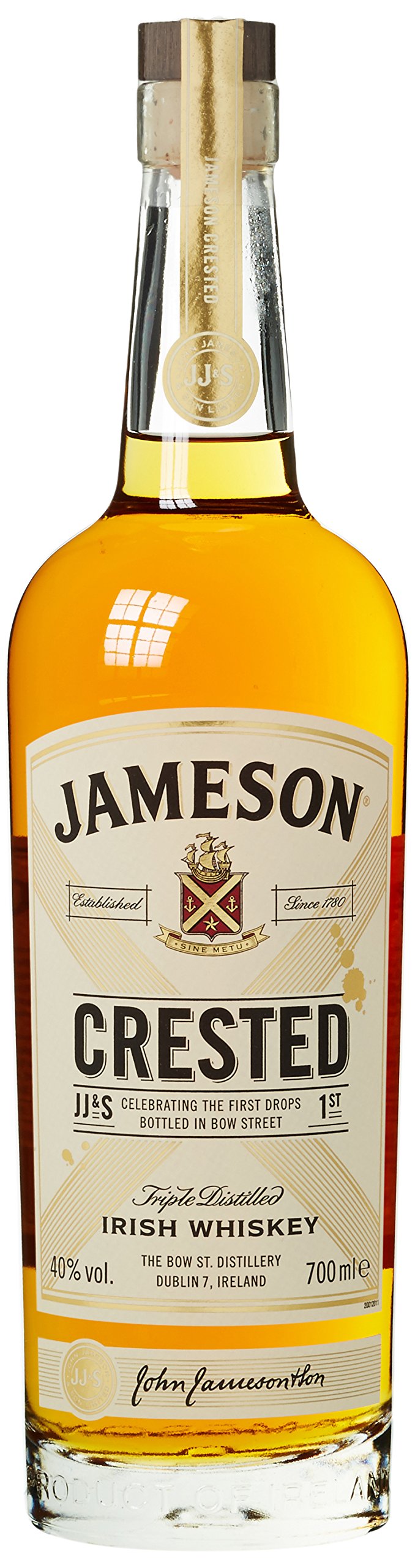 Jameson Crested Ten Blended Irish Whiskey, Milder Whiskey aus Ex-Bourbon und Sherry Fässern, Whiskey aus Irland, 700ml 2