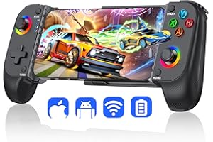 NinjaPlusOX Wireless Phone Controller for iPhone/Android with Hall Joystick, Moblie Controller for iPhone Support Xbox Game Pass, Steam Link, Call of Duty, Roblox, Android & iPhone Game Controller