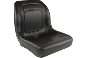 Zbox Black Lawn Mower Garden Tractor UTV/ATV Seat # B1LGT100YL - Black High Back Vinyl Universal Mount -Fits with John Deere 125 240 250 260 270 313 315 317+ Replaces 9N1202412, B1LVA10029, TCA24320