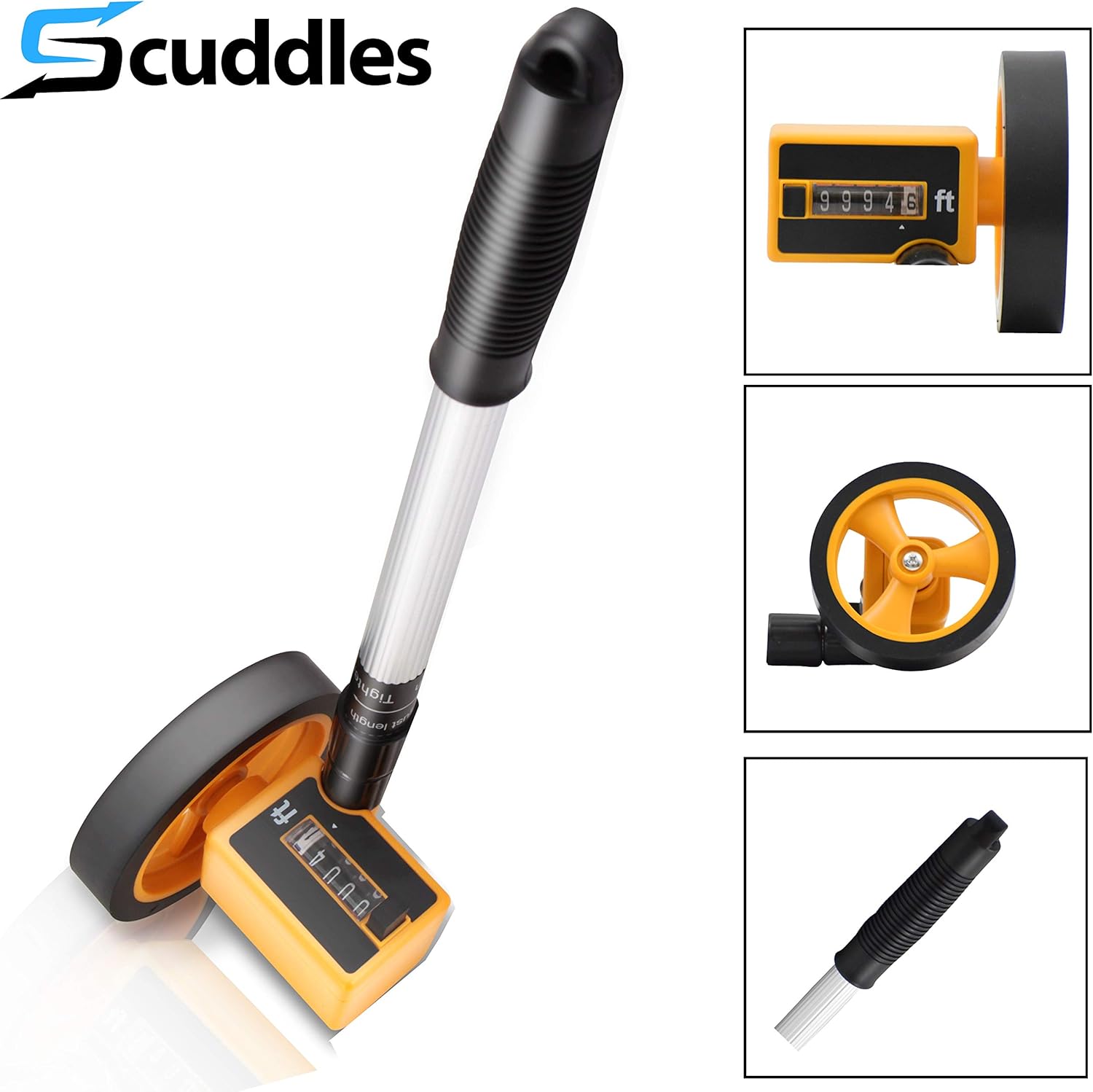 Scuddles Collapsible Measuring Wheel Measures Up To 10,000 Feet Perfect surveying Tool For Distance Measurment (Compact Wheel)