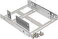 Storite Solid Steel SSD / HDD 2.5" to 3.5" Mounting Bracket / Kit (Silver Steel)
