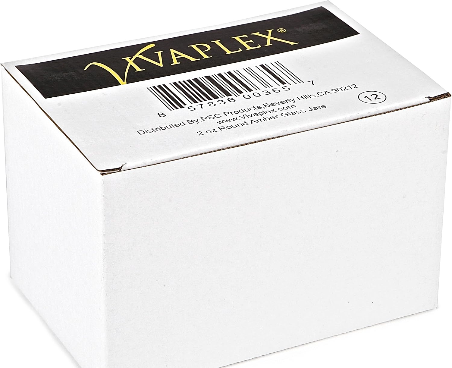 Vivaplex, 12, Amber, 2 oz, Round Glass Jars, with Inner Liners and black Lids - Image 3