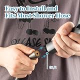 OFFO Shower Head and Hose 1.5m 6 Modes Brushed Black Chrome view 5