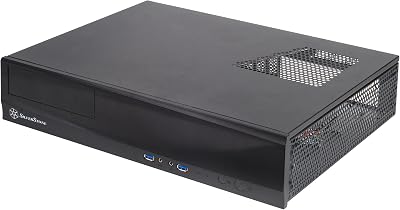 SilverStone Milo ML03B Slim HTPC Micro ATX Silent Computer Case Black