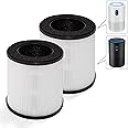 Lhari B-D02L H13 True HEPA Filter Replacement, Compatible with MOOKA B-D02L and KOIOS B-D02L Air Purifier & VEWIOR B-D02U Air Purifier, 3-in-1 H13 True HEPA Filter Set, 2-Pack