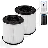 Lhari B-D02L H13 True HEPA Filter Replacement, Compatible with MOOKA B-D02L and KOIOS B-D02L Air Purifier & VEWIOR B-D02U Air Purifier, 3-in-1 H13 True HEPA Filter Set, 2-Pack