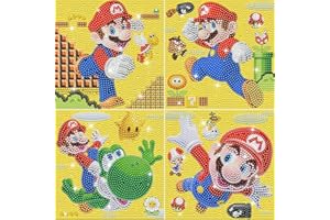 LAVIDASS Art and Crafts for Girls Ages 8-12 4 Pack Gem Art by Numbers 5D Full Drill Diamond Art for Kids Ages 6-8-10-12 for Gift (Pretty)