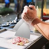 Herogo 2-Piece Griddle Scraper Stainless Steel Slant Edge with ABS Handle view 6