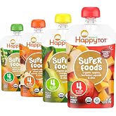 Happy Tot Organics Stage 4 Baby Food Pouches, Gluten Free, Vegan Snack, SuperFoods Fruit &amp; Veggie Puree &amp; Chia Variety Pack, 4.22 Ounce (Pack of 16), Amazon Exclusive