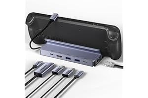 BENFEI Steam Deck Dock, Docking Station for Steam Deck (OLED)/ROG Ally/Legion Go, 6-in-1 USB C Hub with HDMI 4K@60Hz, 1Gbps E