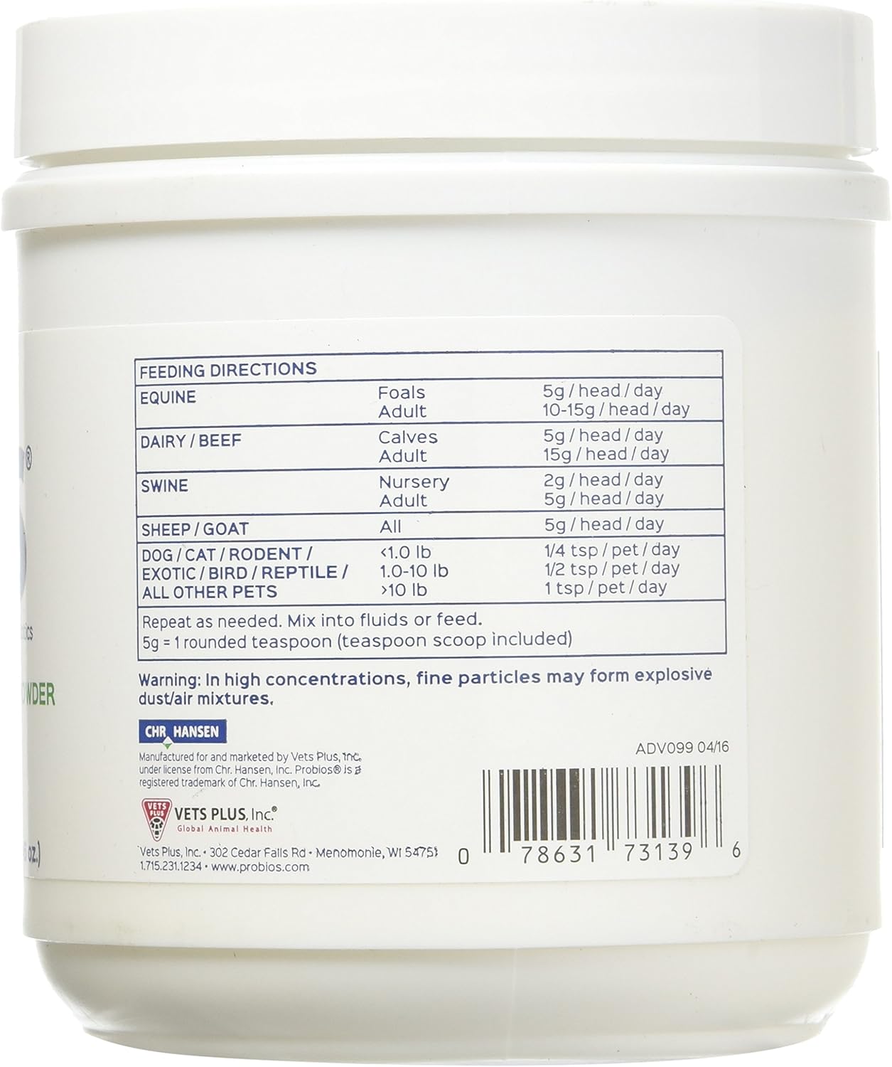 Probios Vet Plus Dispersible Digestive Powder, 240gm : Pet Probiotic Nutritional Supplements : Pet Supplies