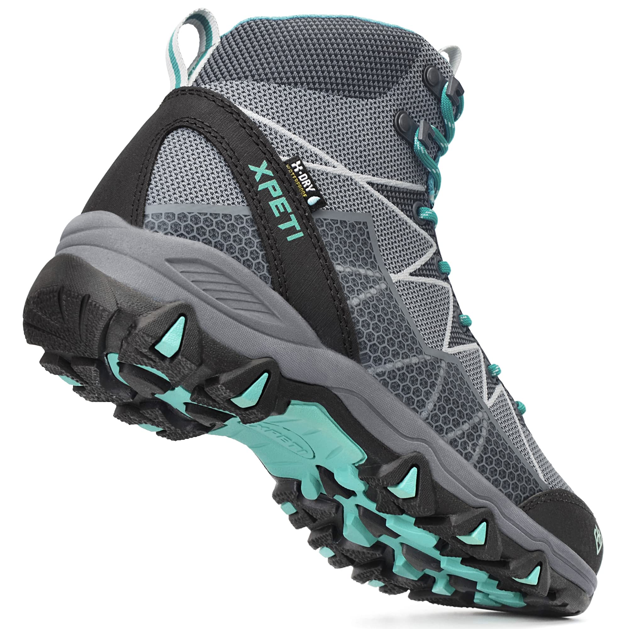 Condition photo showing New/Like New for xpeti women’s infinity mid light hiking boot (grey)