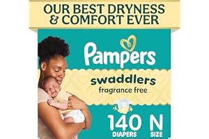 Pampers Swaddlers Diapers, Size 0 (up to 10 lbs), 140 Count,…