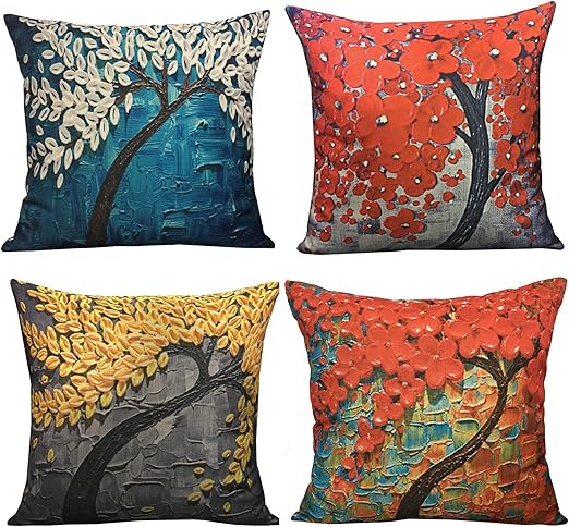 Amazon Com Geepro 18x18 Inches Oil Painting Linen Pillow Case