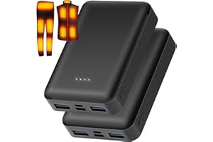 CYCYHEAT 2Pcs 10000mAh Battery Pack for Heated Vest Jacket Coat Pants and Heating Underwear, 5V2A Heated Clothing Replacement Battery Pack