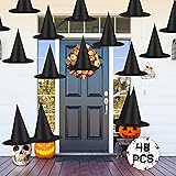 48 PCS Halloween Witches Hat, Black Witch Hat