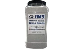 INDUSTRIAL MINERAL SUPPLY #8 Premium Glass Beads - Medium - 12 lbs/5.44 kg - Blasting Media - 70-100 US Mesh