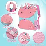 Yafe School Bag for Girls Kids Backpack with Chest Strap 34x24x10 cm Blue view 4