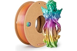 3Dgenius Silk Rainbow PLA Filament 1.75mm Silk PLA 3D Printer Filament Shiny Fast Color Changing Gradient Filament Fit Most FDM Printers, 250g Spool(0.55lbs), Candy Series