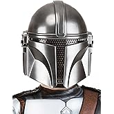 Jazwares Star Wars Boys The Mandalorian Child Mask, Kids Halloween Costume Helmet Accessory - Officially Licensed Standard Silver