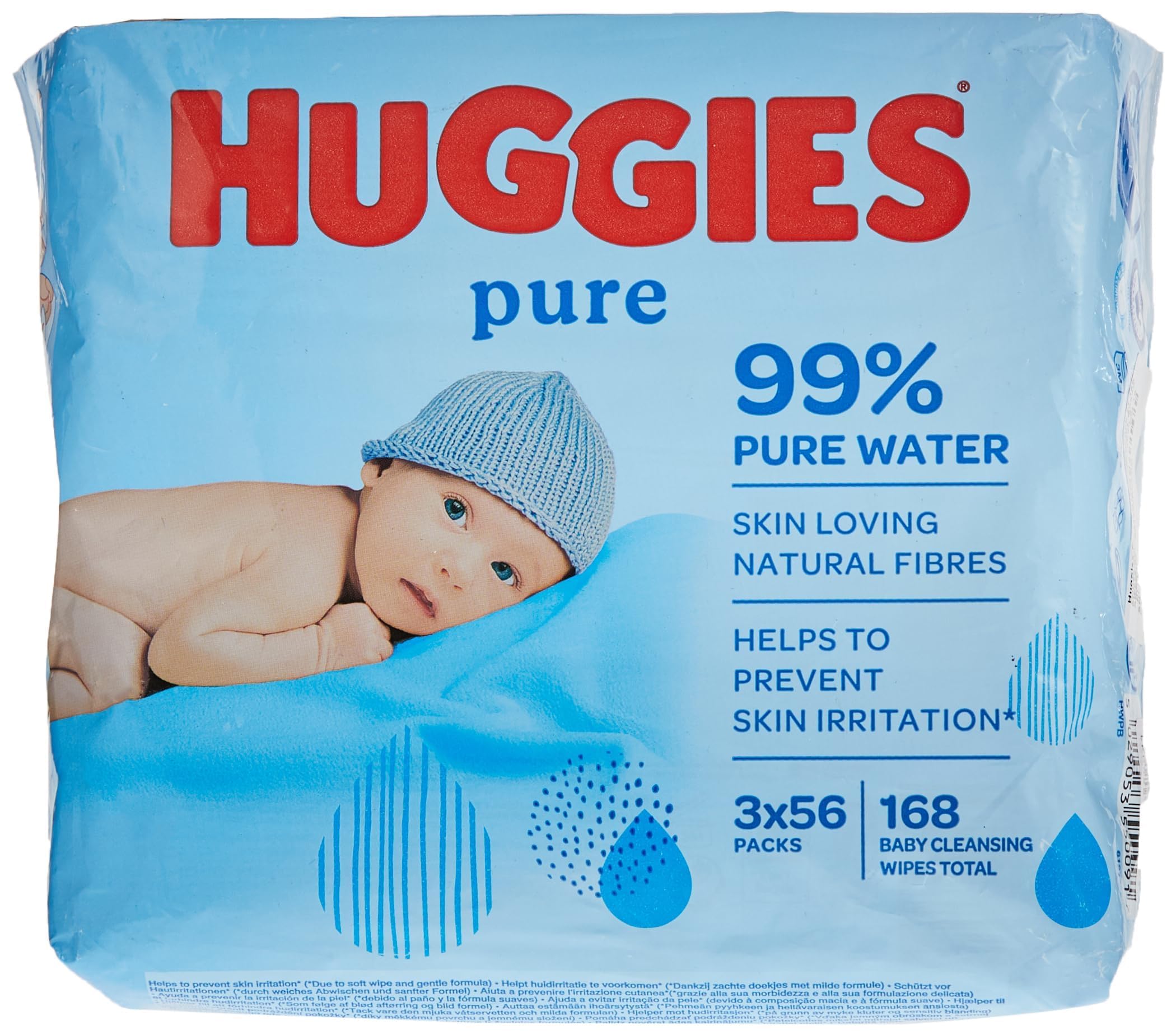 Huggies Pure Wipes Triple Pack, 192 Wipes