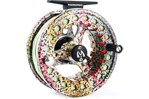 M MAXIMUMCATCH Maxcatch ECO Large Arbor Fly Fishing Reel (3/4wt 5/6wt 7/8wt) and Pre-Loaded Fly Reel with Line Combo