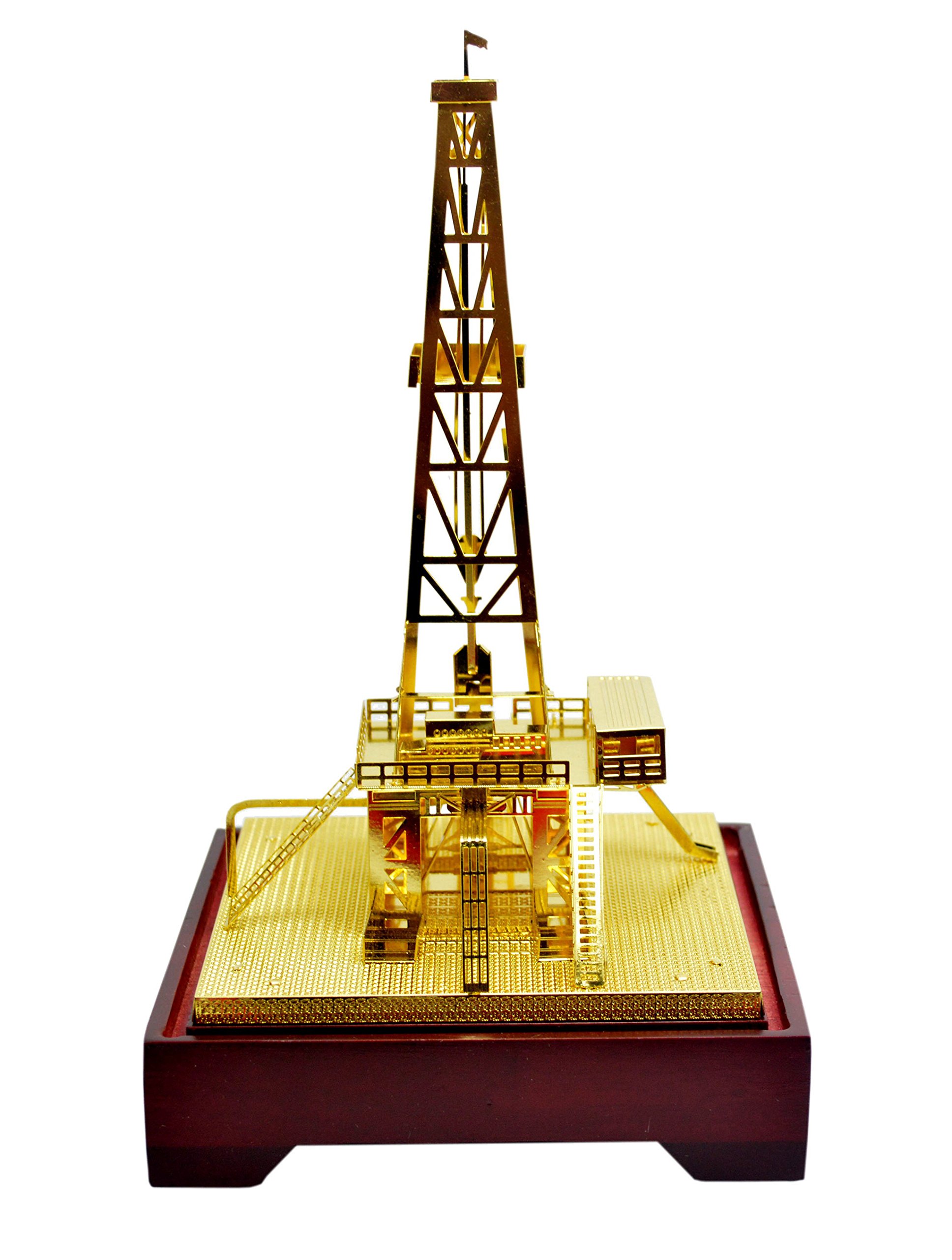 New Copper Oilfield Oil Well Derrick Drill Rig Gold Color Model
