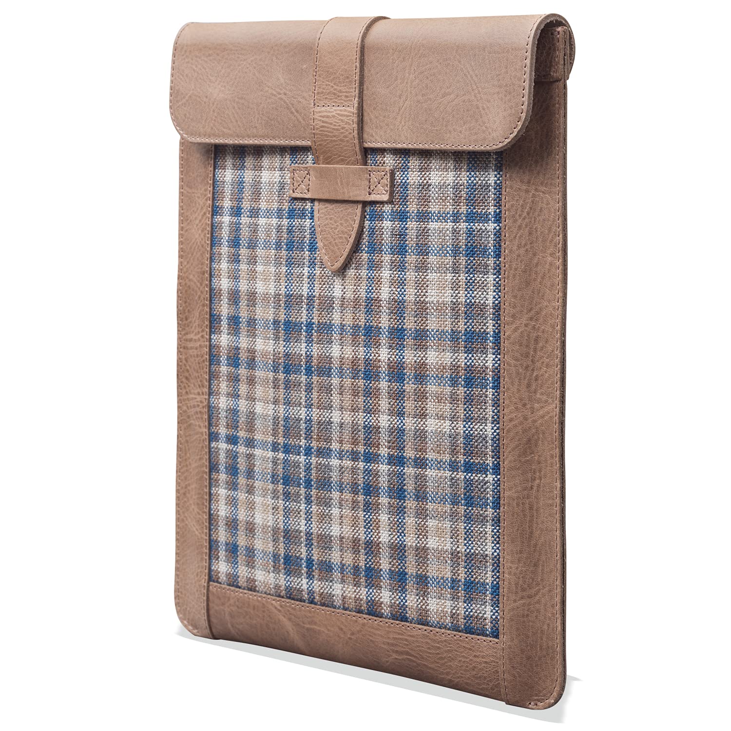 Londo iPad Pro 11 Inch Case - Genuine Leather Sleeve with Woven Design for iPad Air 4th Gen, iPad 10.2, Samsung Tab S2 - Mink