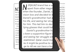 NZQXJXZ 5X Magnifying Glass for Reading, Large and Lightweight Magnifier Provide Full Book Page Viewing Area Perfect Handheld Magnifier for Reading Small Prints and Low Vision Person Black
