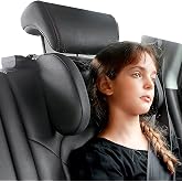 JZCreater Car Headrest Pillow, 180&deg;Adjustable Head Neck Support Pillow, U- Shaped, Travel Sleeping Car Headrests, Only for Car Seat Headrest with 2 Metal Poles， Not for Fixed or Integrated headrests