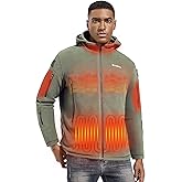 ORRNIKKO Mens Heated Jacket with Battery Pack 12V 20000mAh - Lightweight Electric Heated Coat for Men with Heating Gloves