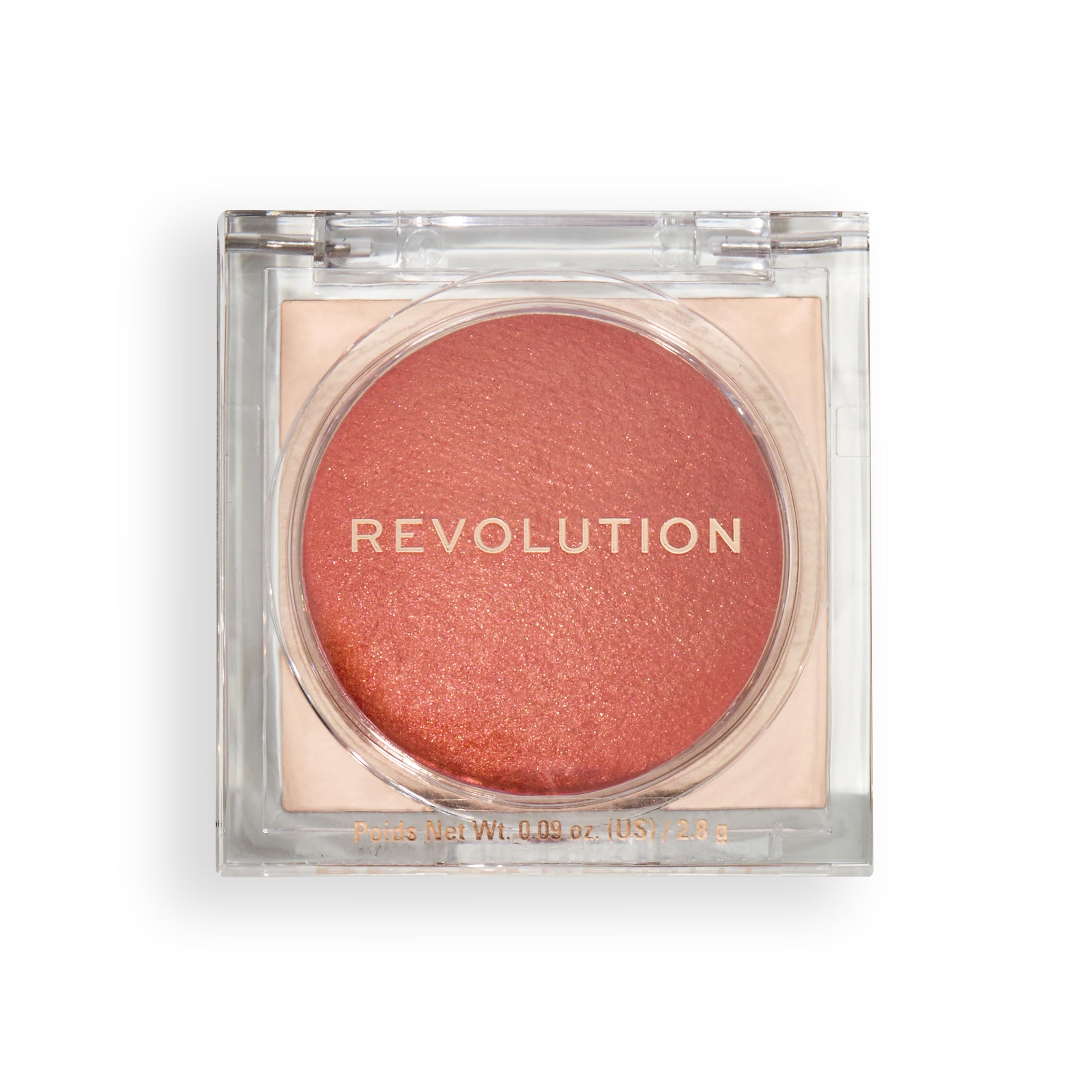 Revolution, Beam Bright Blush, Blendable & Buildable Face Powder Blush, Luminous Finish for Radiant Cheeks, Vegan & Cruelty-Free, Orange Crush, 2.8g