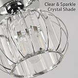 ZYDTRIP Crystal Ceiling Light Fixt Chandelier Small Semi Flush 19cm view 3