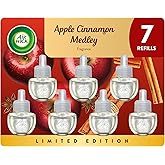 Air Wick Plug In Refill Apple Cinnamon Medley Fall Scent Essential Oils 7ct | 7ct Air Wick scented oil refills in Apple Cinnamon Medley, infused with essential oils for a warm fall scent.