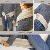 Revitale Extra Long Hot Water Bottle 72cm 2L with Faux Fur Pom Pom Cover Slate view 4