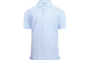 Damipow Boys Golf Shirt Moisture Wicking Youth Polo Shirts Quick Dry Kid Collared Shirt