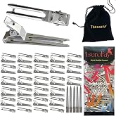 TseroFay Metal Silver Duckbill Clips for Women Pin Curl Roller Double Prong | 1.8 Inch 55 Pcs Alligator Clips Nonslip Rustproof Strong Hold Thick Curly Hair Sectioning Loc Retwist Dread Root Lift Styling