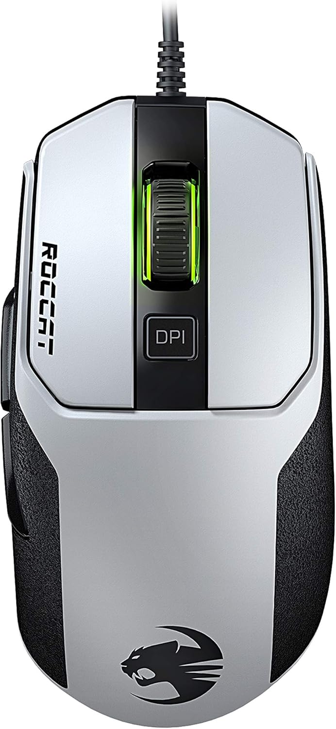 Amazon Com Roccat Kain 102 Aimo Rgb Pc Gaming Mouse White Computers Accessories