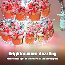 YestBuy 4 Tier Round Cupcake Stand – Premium