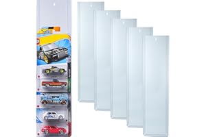 KASTUN 10 Pcs Diecast Display Case for Hot-Wheels Match-Box,Toy Car Storage Organizer,Compatible with Hot-Wheels Match-Box Packaged Cars,Packaged Cars Display Wall Mount (10psc)