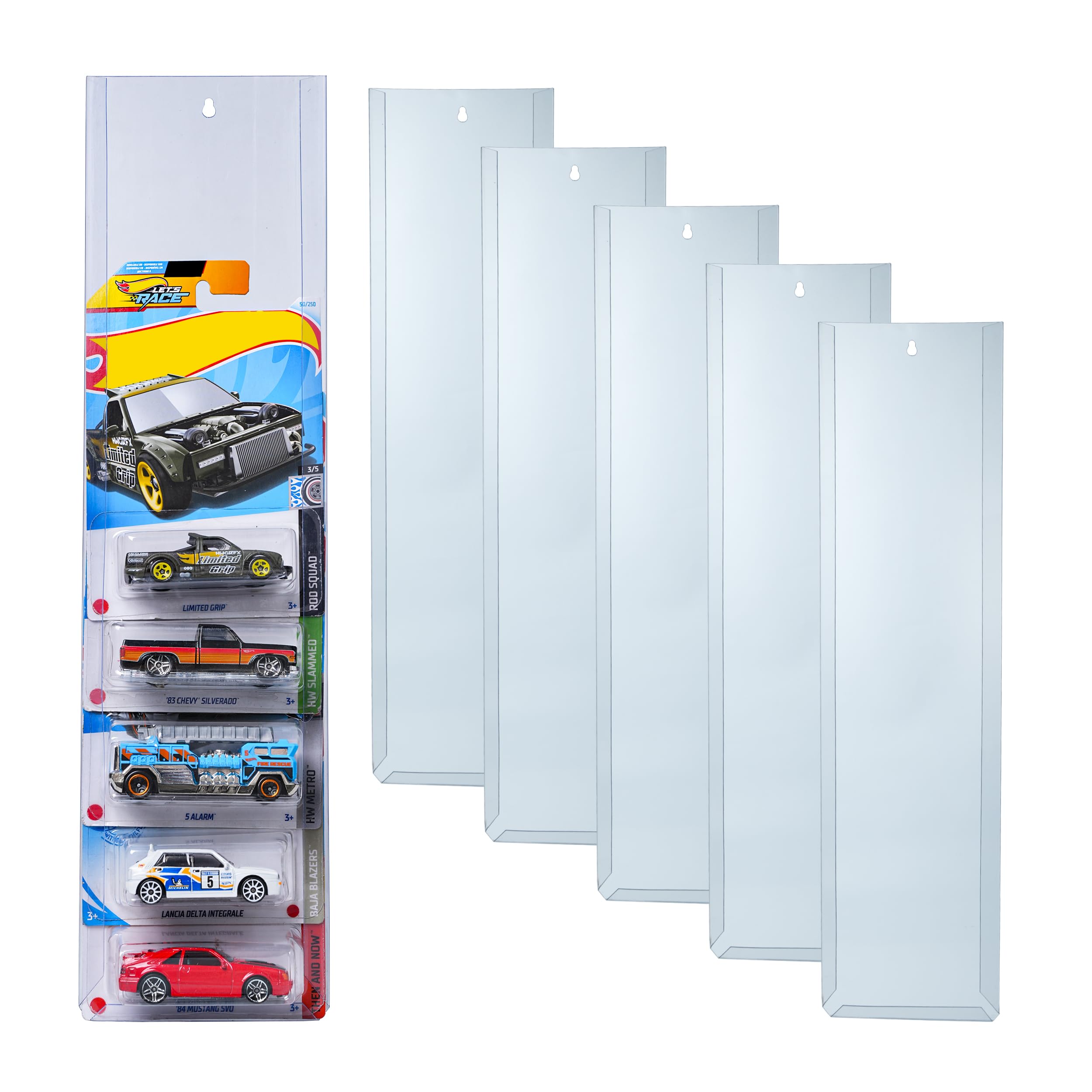 Photo 1 of KASTUN 5 Pcs Diecast Display Case for Hot-Wheels Match-Box,Toy Car Storage Organizer,Compatible with Hot-Wheels Match-Box Packaged Cars,Packaged Cars Display Wall Mount (5pcs)